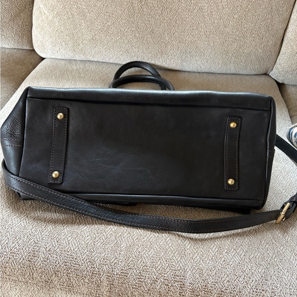 Dooney & Bourke Black Satchel with Gold Accents - Picture 5 of 12